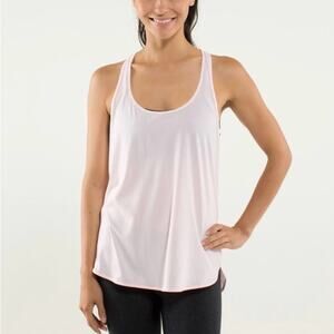 Lululemon Women’s 105 F Singlet Tank Top– Size 4-Light pink(baby pink)